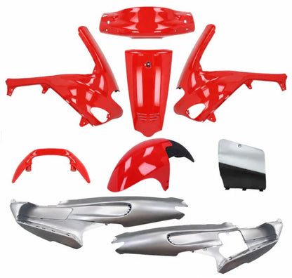 Kappenset - 9-Delig - Gilera Runner - Origineel Model - Rood/mat zilver