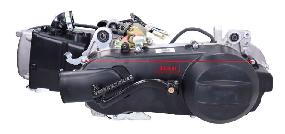 Motorblok compleet - GY6 - 4-Takt - 125cc - 10 inch - korte as