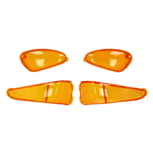 Set vetri indicatori di direzione - 4 pezzi - SP - Gilera Runner 50cc / 125cc / 180cc - Arancione