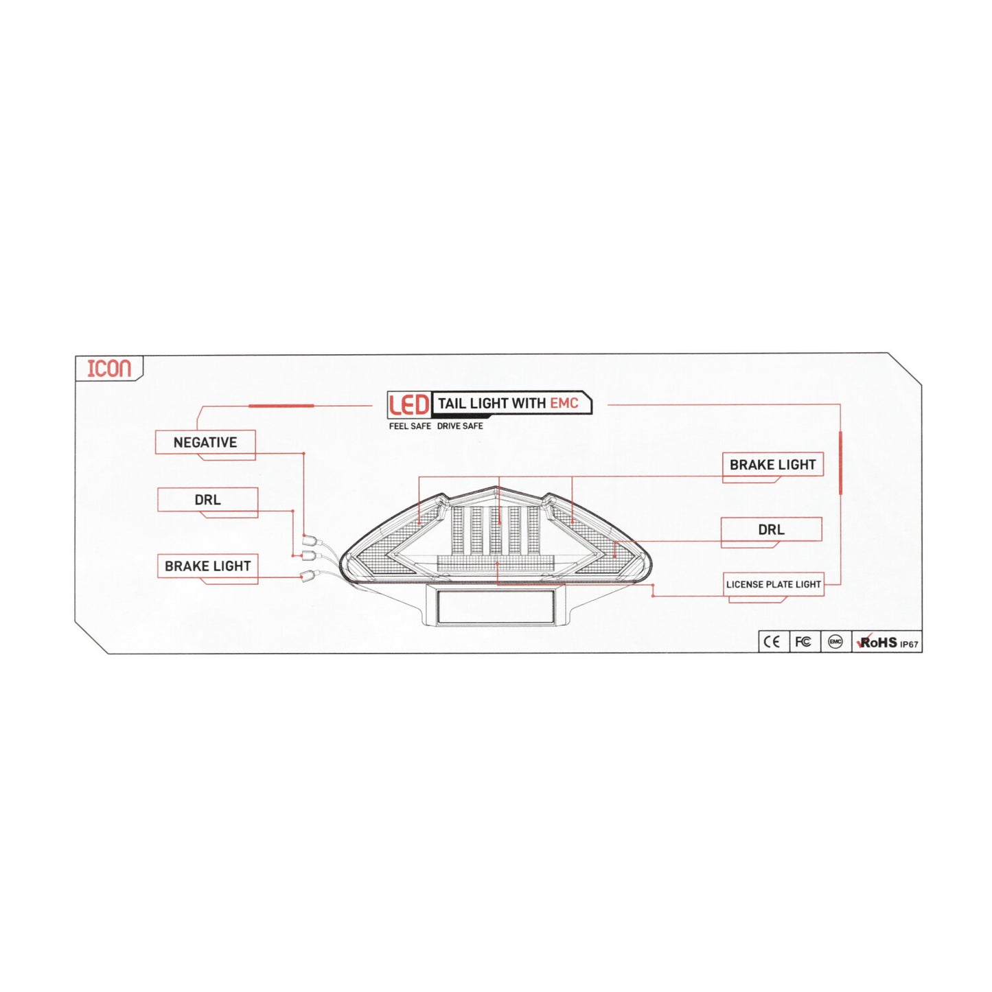 Zelioni LED Rücklicht - Vespa GTS - 2019 ~ 2022 - 125cc ~ 300cc - E-Prüfzeichen - Smoke