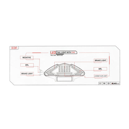 Zelioni LED Rücklicht - Vespa GTS - 2019 ~ 2022 - 125cc ~ 300cc - E-Prüfzeichen - Smoke