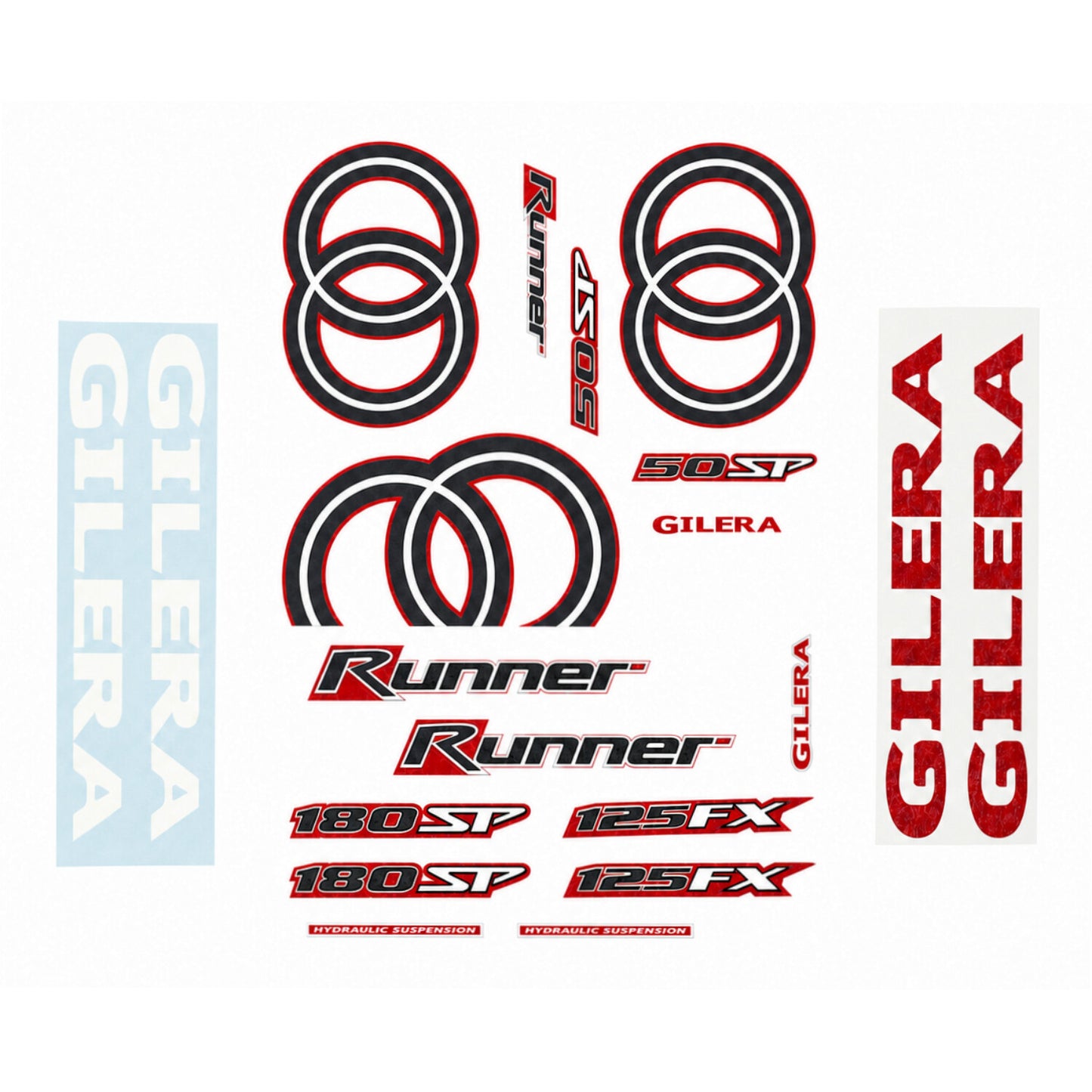 Gilera Runner Stickerset SP – 2-Takt - Gilera Runner 50/125/180 - 20-Delig