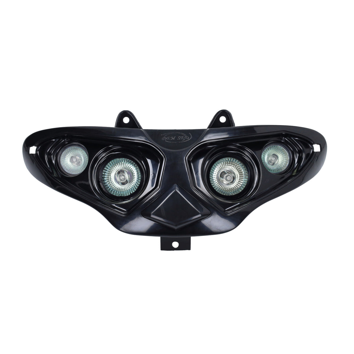 Unidad de faro delantero halógeno de 4 lámparas – Negro – Modelos Gilera Runner de 50 / 125 / 180cc