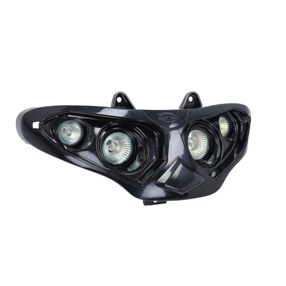 Unidad de faro delantero halógeno de 4 lámparas – Negro – Modelos Gilera Runner de 50 / 125 / 180cc