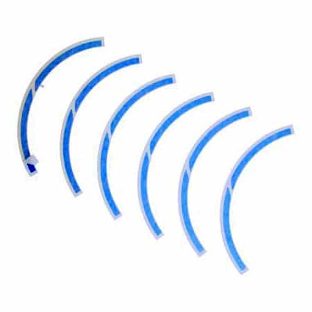 Vespa Velg Stickers - Sprint / Primavera / Elettrica - Groen / Geel / Blauw / Zwart - Achterwiel