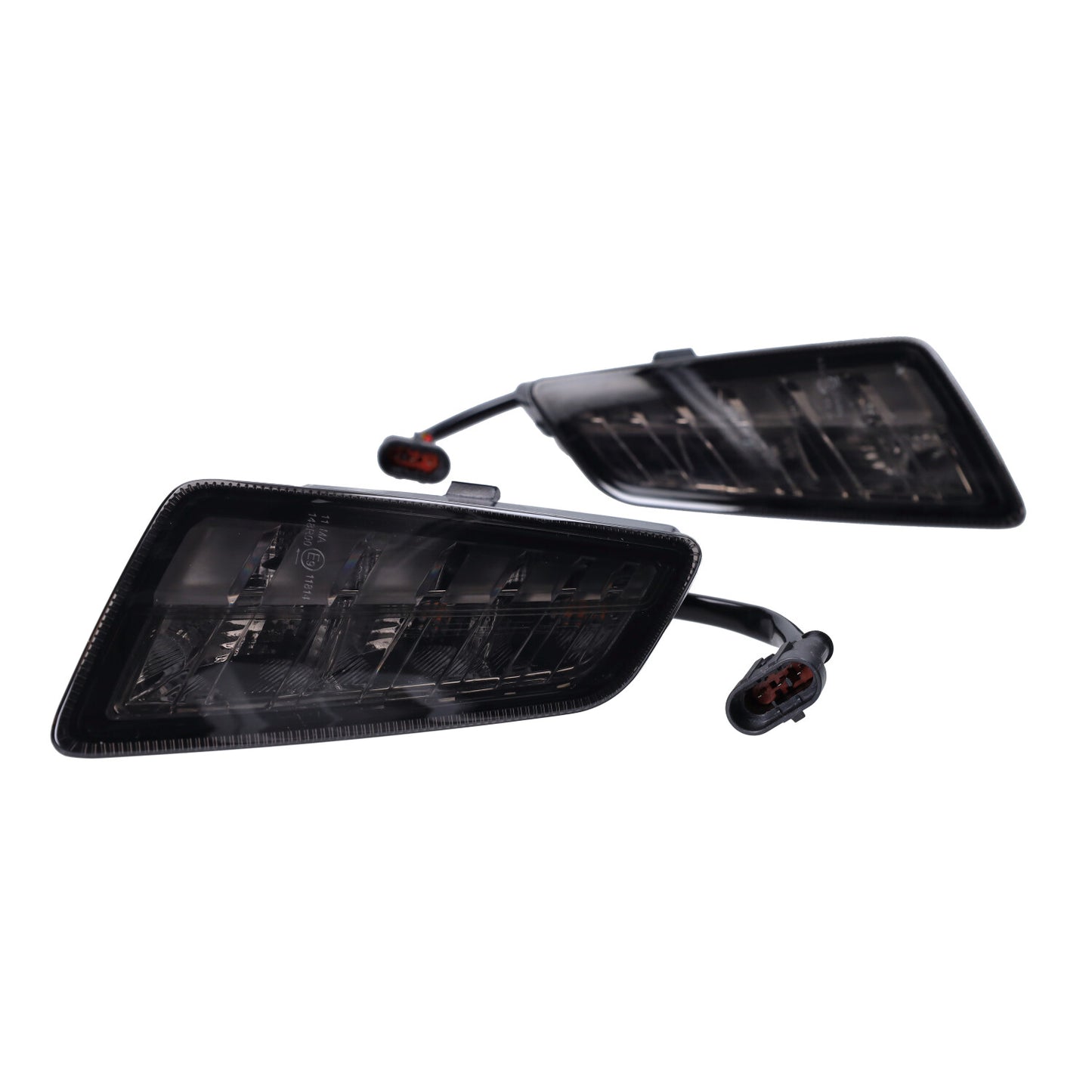 Power1 - Juego de intermitentes delantero y trasero - Vespa GTS 125 ~ 300 - Euro5 desde año de fabricación 2023 - Cristal ahumado oscuro