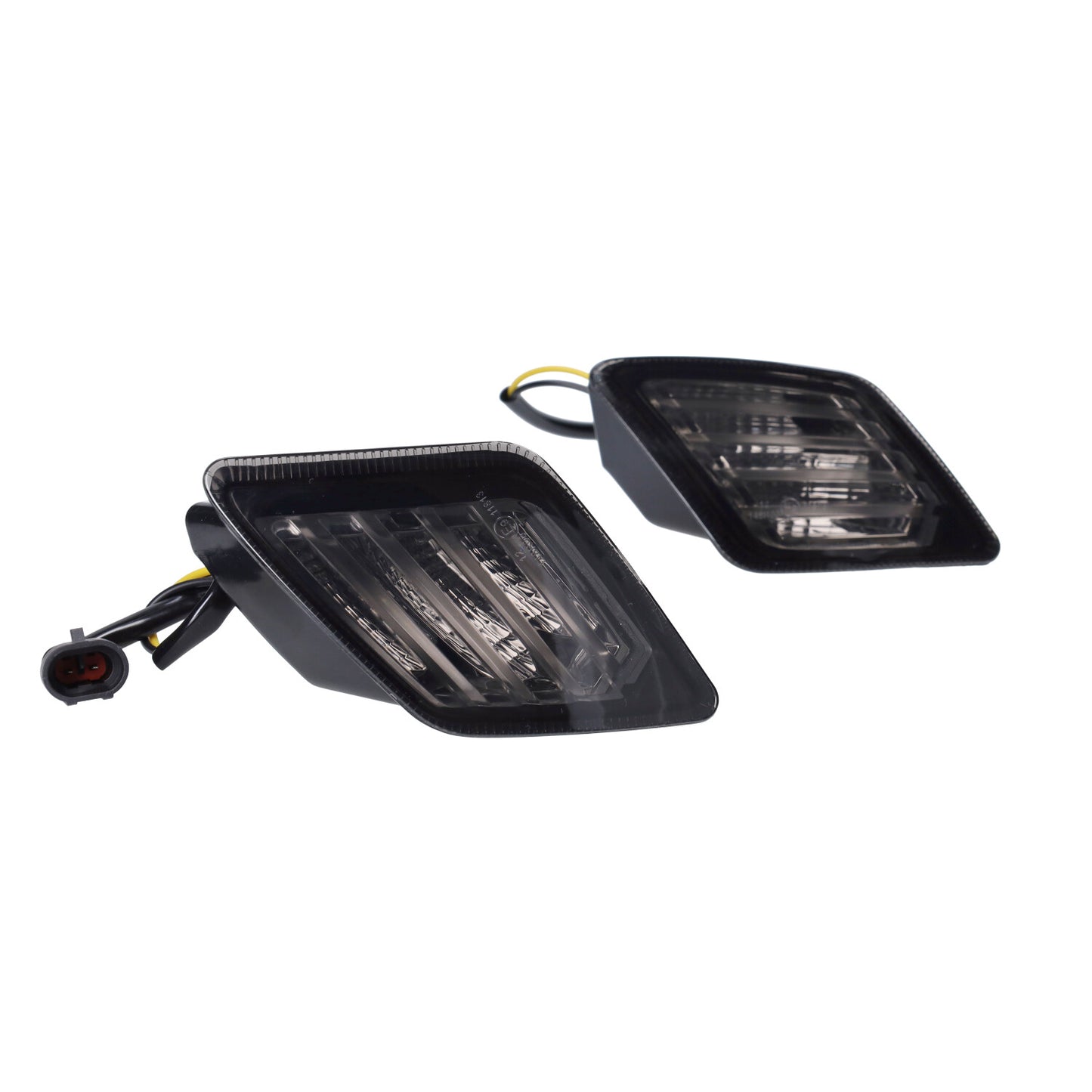 Power1 - Juego de intermitentes delantero y trasero - Vespa GTS 125 ~ 300 - Euro5 desde año de fabricación 2023 - Cristal ahumado oscuro