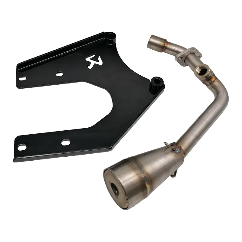 JM Tuning Voorbocht tbv Akrapovič Uitlaat - Vespa &amp; Zip - 50cc 4T3V iGet - Euro4 / Euro5