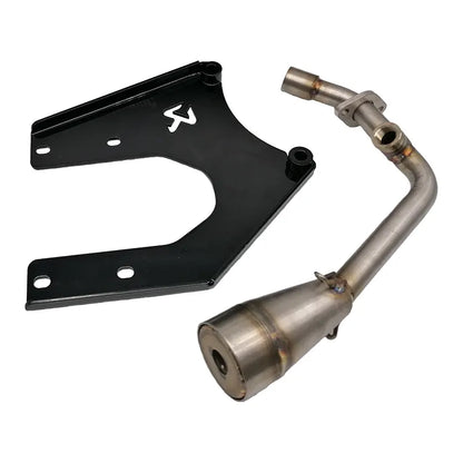 JM Tuning Voorbocht tbv Akrapovič Uitlaat - Vespa &amp; Zip - 50cc 4T3V iGet - Euro4 / Euro5