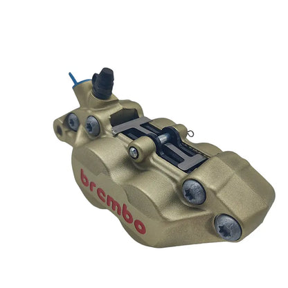 Brembo P4 30/34 C Goldline Bremssattel links + Zelioni Adapter