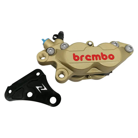 Brembo P4 30/34 C Goldline Remklauw Links + Zelioni Adapter