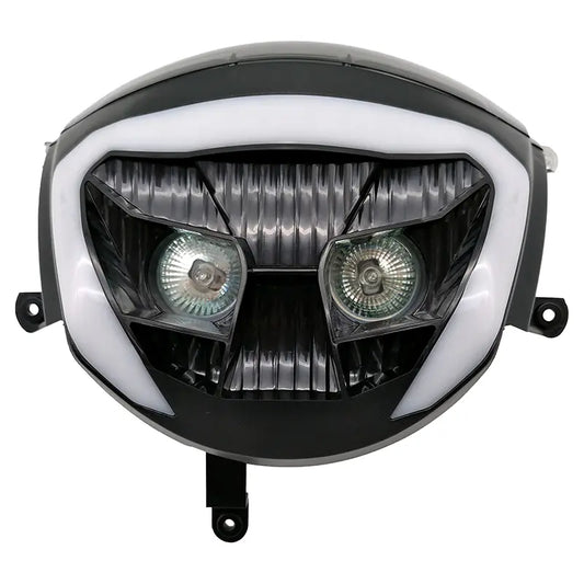 Halogeen Koplamp Unit met LED Tube voor Piaggio Zip - 'Booskijker'