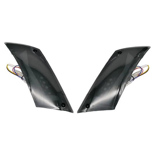 Knipperlichten Achterzijde - LED Tube Rode Streep - Smoke Glas - Piaggo Zip