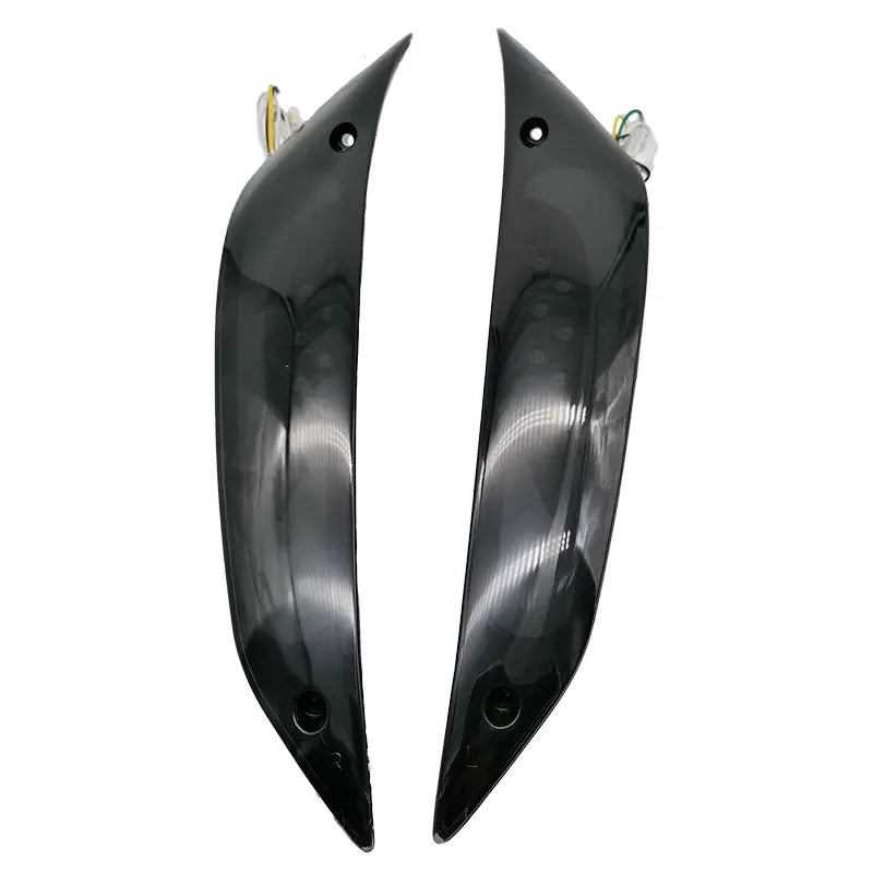 Knipperlichten Voorzijde - LED Tube Witte Streep - Smoke Glas - Piaggo Zip