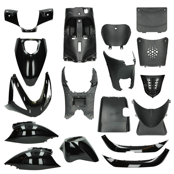 Kappenset - 17-Delig -  BTC StreetLine / AGM / La Souris / Turbho CZ / Zip Replica - Zwart