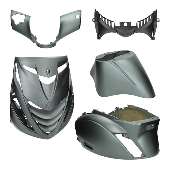 Kappenset – Piaggio Zip – 5-delig - met SP neus – Mat Titanium
