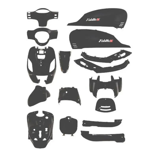 Kappenset - Sym Fiddle 3 - 16-delig - Mat Zwart