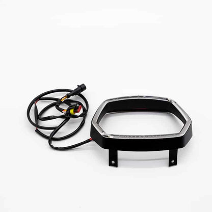 LED Koplamprand Vespa Sprint - Mat / Glans Zwart - Chroom - Carbon