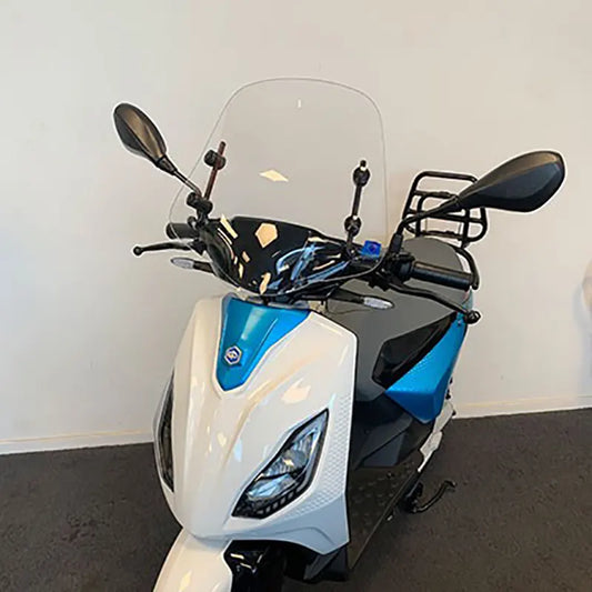 Laag Windscherm voor de Piaggio 1 (One) Elektrische scooter - Smoke / Transparant / Zwart