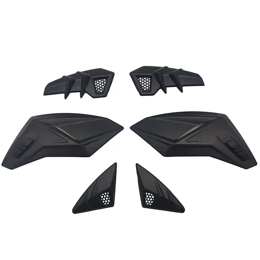 Luchtinlaat Roosterset voor Vito Jet Bruzano helmen - Mat Zwart