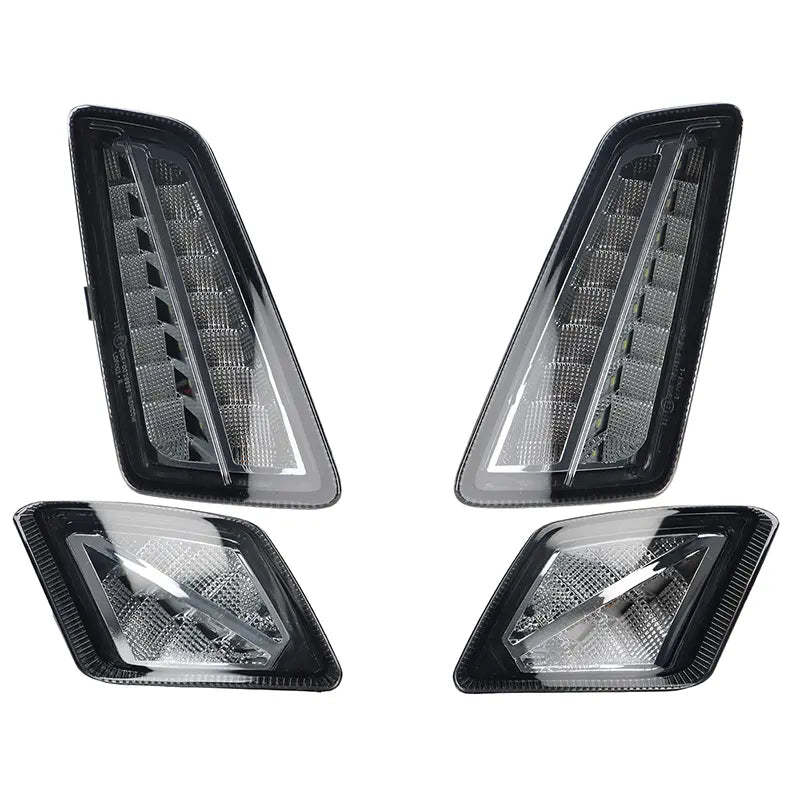 Moto Nostra - Knipperlichtset Voor &amp; Achter - Vespa GTS 125 ~ 300 - Euro5 vanaf Bouwjaar 2023 - Audi Effect - Smoke Glas