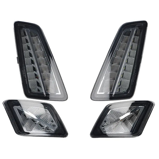 Moto Nostra - Knipperlichtset Voor &amp; Achter - Vespa GTS 125 ~ 300 - Euro5 vanaf Bouwjaar 2023 - Audi Effect - Smoke Glas