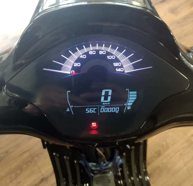 SIP Kilometer / Toerenteller Multifunctioneel voor Vespa Sprint / Primavera - Zwart