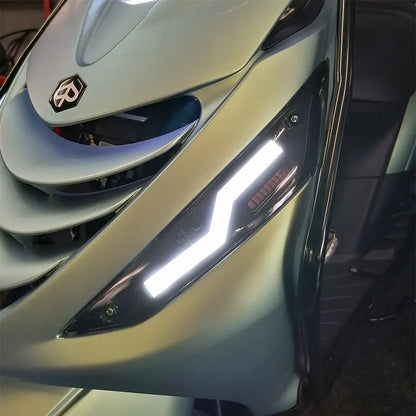 Power1 / EVO-1 - Bliksem LED Knipperlichten Voorkant - Smoke - Piaggio Zip