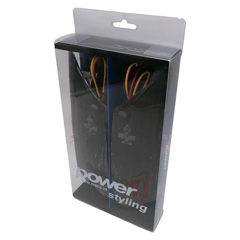 Power1 - LED Knipperlichten Achterzijde - Matrix / Flow / Audi - Smoke - Piaggio Zip - 24PI5071