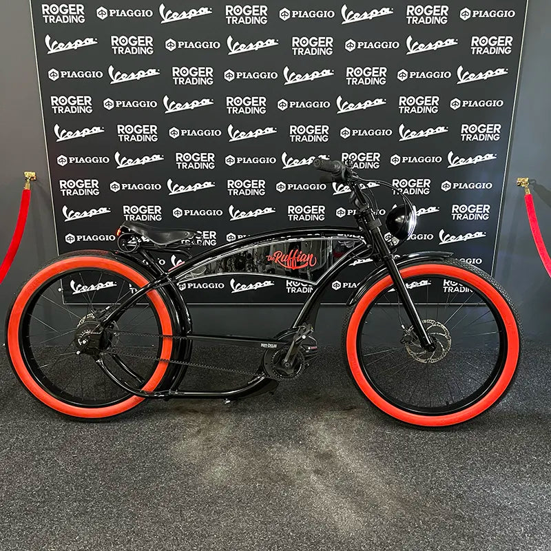 Ruff Cycles - The Ruffian Black and Red - Red Wall - Nieuw - 500Wh