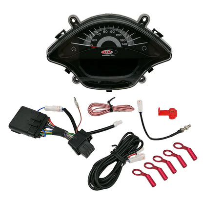 SIP Kilometer / Toerenteller Multifunctioneel voor Vespa Sprint / Primavera - Zwart