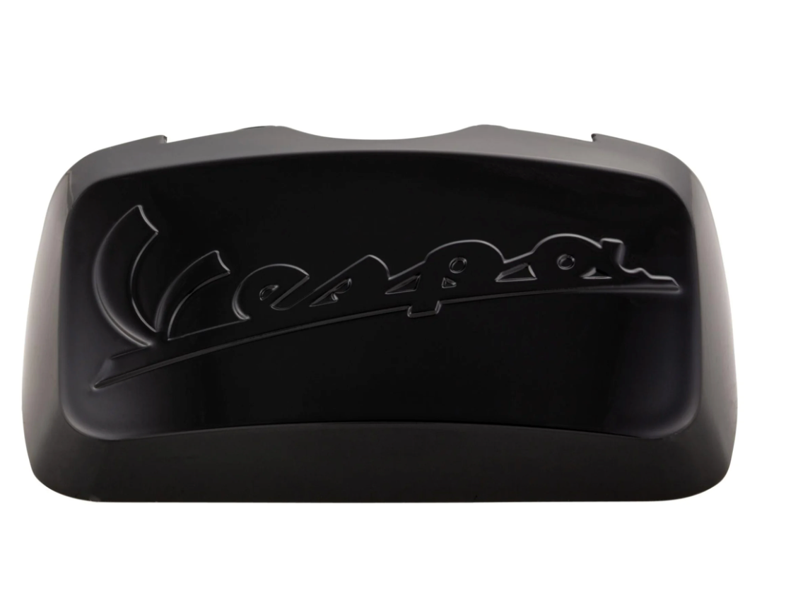 Cubierta original Vespa para soporte trasero - negro brillante / cromo - CM299102 / 1B001288
