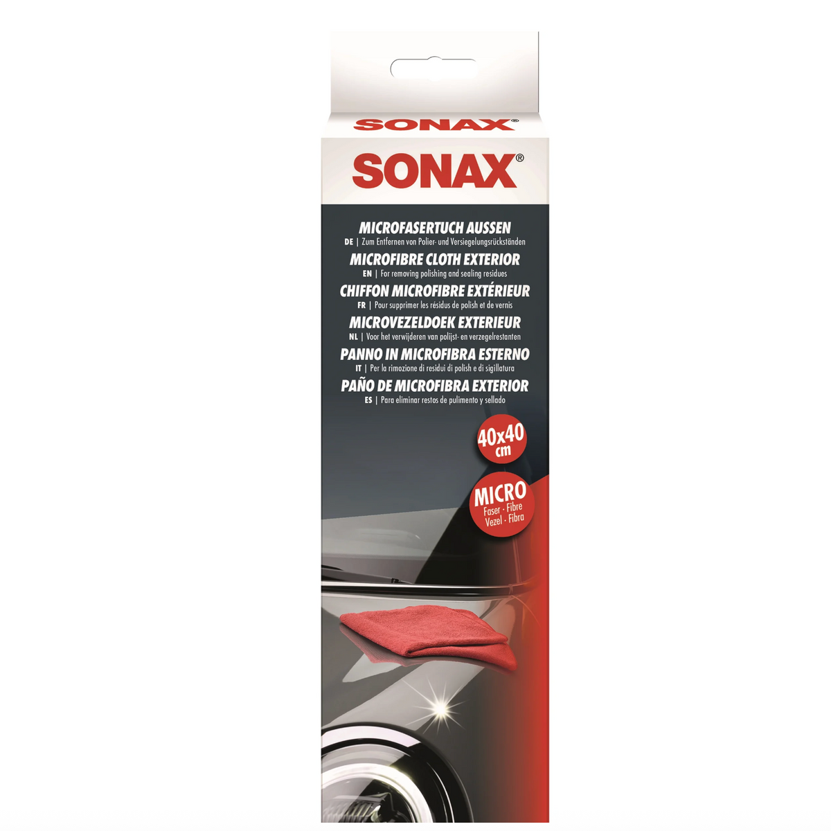 SONAX - Mikrofasertuch Außen Rot – 04162000