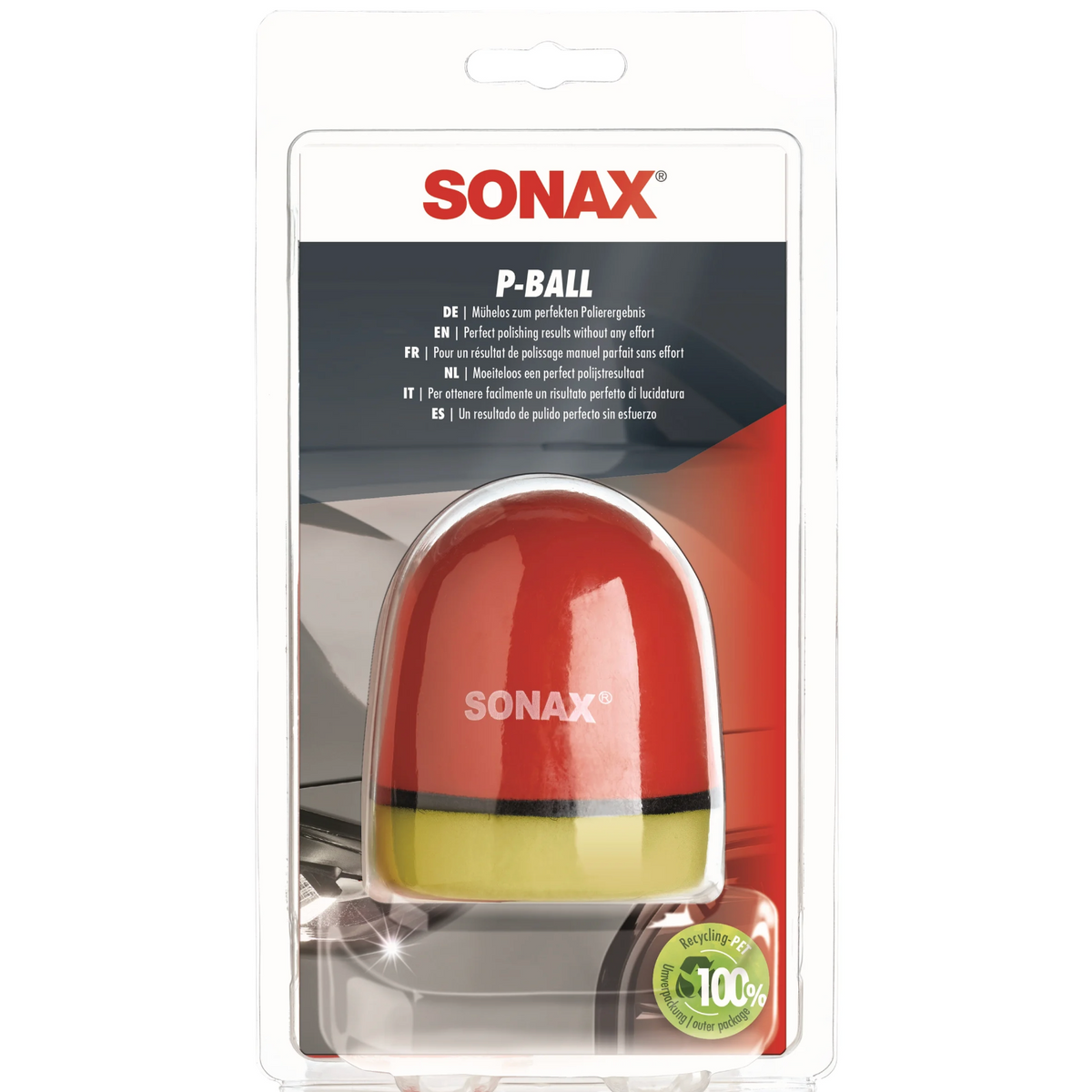 SONAX - Spugna applicatrice P-Ball Rossa/Gialla – 04173410