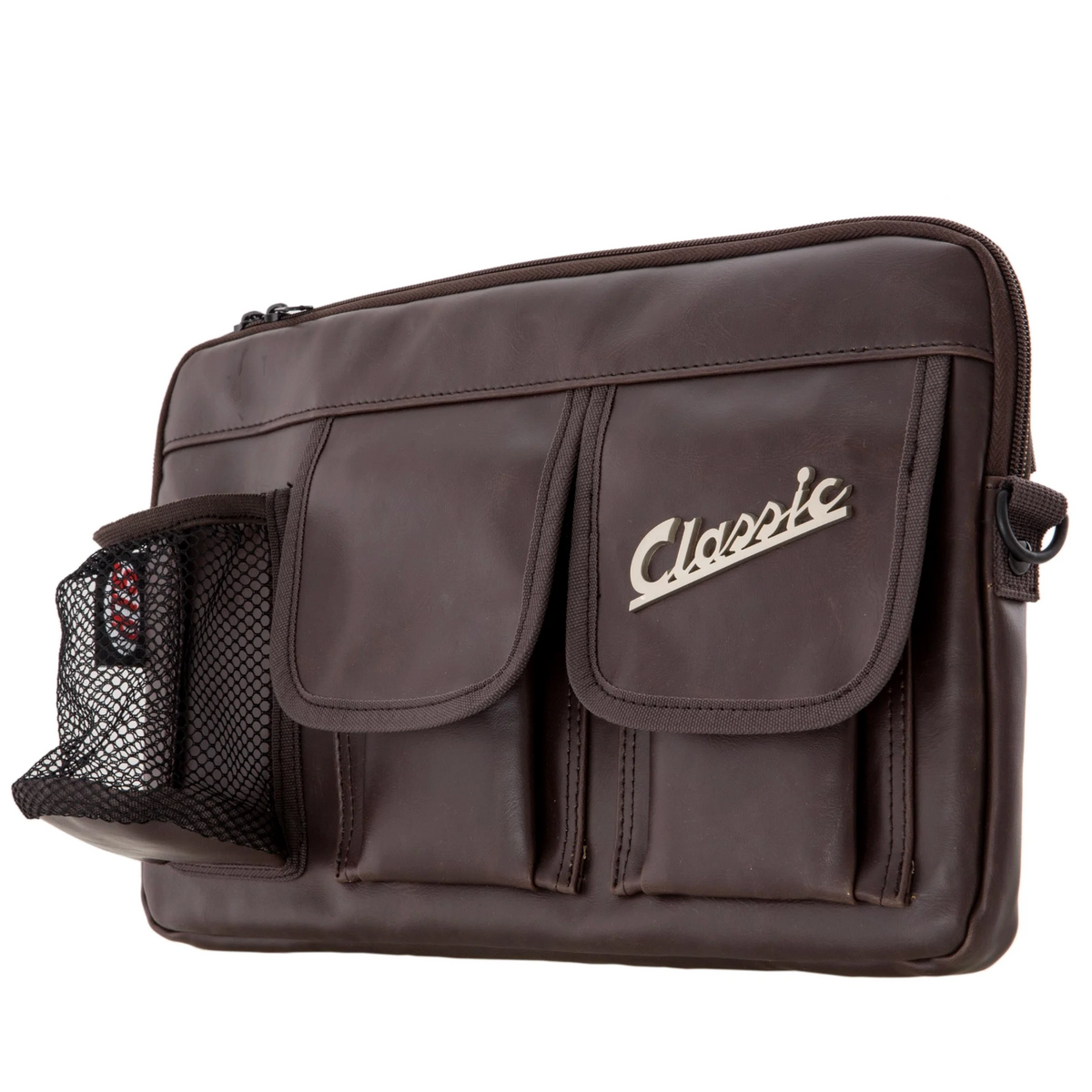 Sacoche de boîte à gants classique SIP - Vespa - Marron foncé - Similicuir