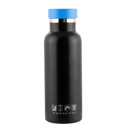 PIAGGIO Vespa Trinkflasche – Schwarz – 500 ml - Trinkbecher - Flasche - 8L0033MNNBLK