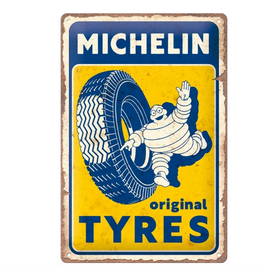 Metal Sign with Pattern - 30x20 - Michelin - Original Tyres