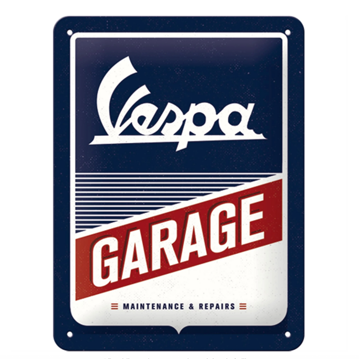 Targa in metallo con motivo - 20x15 - Garage Vespa