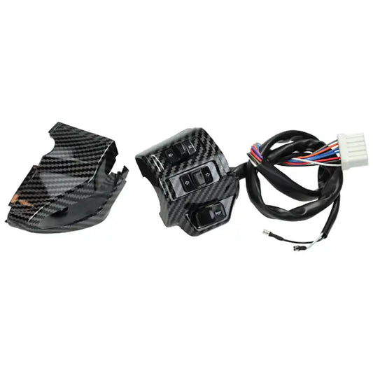 Stuurschakelaar met kabelboom - Vespa Sprint / Primavera - Links - Carbon