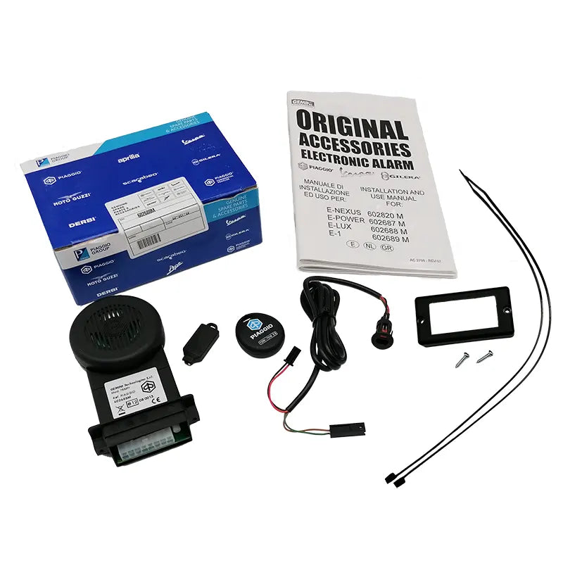 Vespa E-Lux Compact Alarmsysteem incl. Afstandsbediening en noodstroomvoorziening - 602688M
