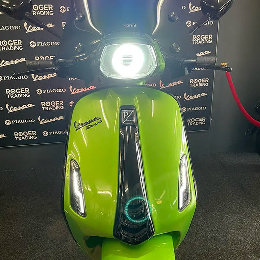 LED Angeleye Vespa Koplamp voor Sprint - Modellen t/m 2017 - Plug and Play - Complete Angel Eye Unit
