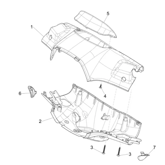36. Vespa Sprint 50 IGET 4T 3V - Euro4 - 2017-2020 - Onderdelen Stuurbekleding