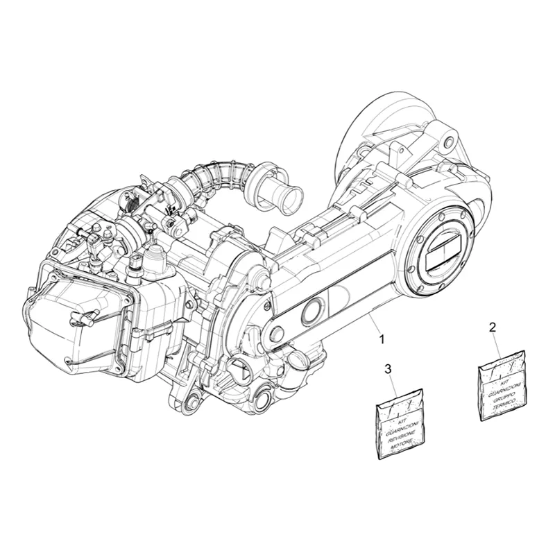 01. Vespa Sprint 50 IGET 4T 3V - Euro4 - 2017-2020 - Onderdelen Motor
