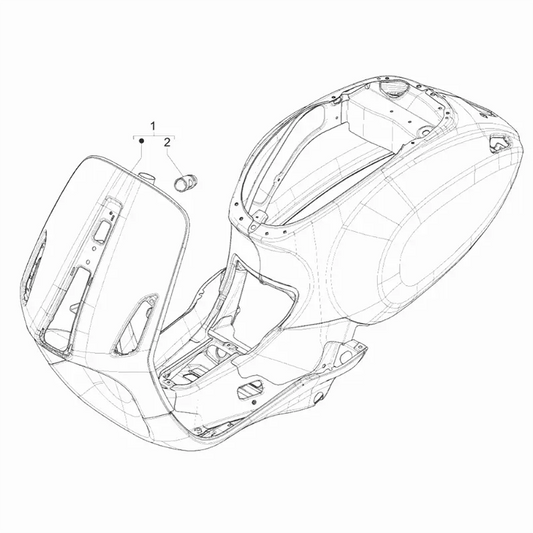 Compleet Frame Vespa Sprint / Primavera - Ongespoten en Originele kleuren - 1B0041935 / 1B0041936 / 1B01038