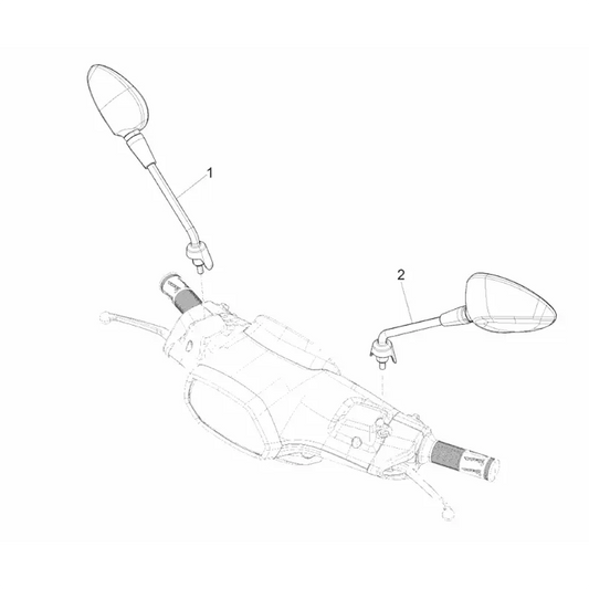 32. Vespa Sprint 50 IGET 4T 3V - Euro4 - 2017-2020 - Onderdelen Spiegels