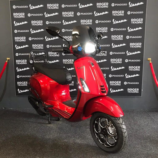 Vespa Sprint 2021 - 4T 3V - Euro5  -Blauw Kenteken - Candy Red - Custom