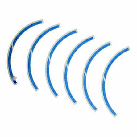 Vespa Velg Stickers - Sprint / Primavera / Elettrica - Groen / Geel / Blauw / Zwart - Voorwiel