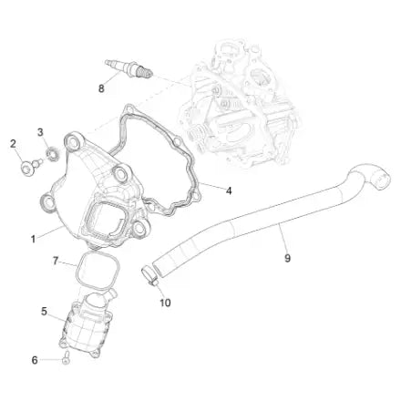 07. Vespa GTS 300 - HPE - Super - ABS - Euro5 - 2020-2022 - Części Pokrywa głowicy cylindra