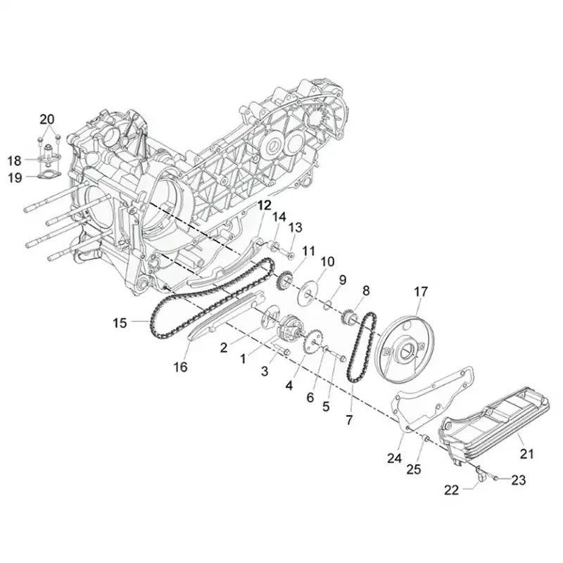 11. Vespa GTS 300 - HPE - Super - ABS - Euro5 - 2020-2022 - Części Pompa oleju