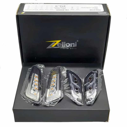 Zelioni Knipperlichten Set - Voor &amp; Achter - Smoke Glas